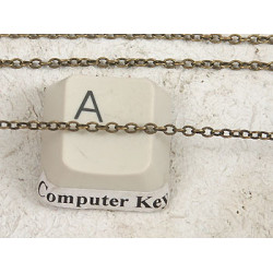 SECONDS: Chain by the metre, fine Cable, 1.5x2mm, Antique Bronze