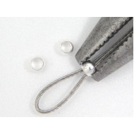 Crimp Bead, Smooth, 2mm NF silver plate, per 2 grams