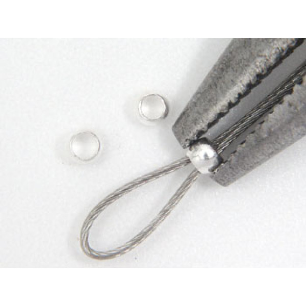 Crimp Bead, Smooth, 2mm NF silver plate, per 2 grams