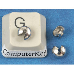 Crimp Bead Cover, 5.2x 5.8x4mm, platinum plate, per 50