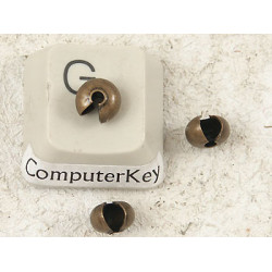 Crimp Bead Cover, 5.2x 5.8x4mm, bronze plate, per 50