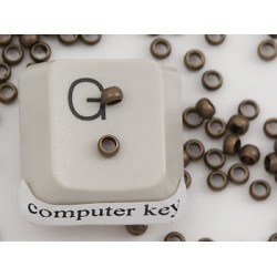 Crimp Bead, 2.5mm antique brass plate, per 2 gram