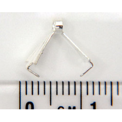 Medium Claw Bail, silver plate, E-coated