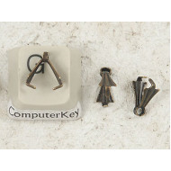 Medium Claw Bail, antiqued brass