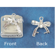 Pinch Bail, Bow shape ice-pick bail, NF silver plate