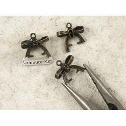 Pinch Bail, Bow shape ice-pick bail, NF antique bronze