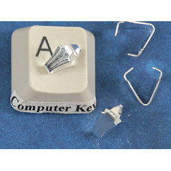 BULK PACK 100 Pendant Bail, NF silver plated, 8mm, pack of 100