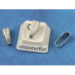 BULK PACK 50, 10x3mm Bail, studded, Nickel colour