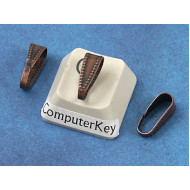 BULK PACK 50, 10x3mm Bail, studded, Antiqued Copper