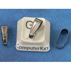 BULK PACK 50, 10x3mm Bail, studded, Black