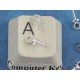 Pendant Eyelets with collar, glue in, silver plate, per 50