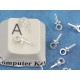 Pendant Eyelets with collar, glue in, silver plate, per 50