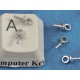 Pendant Eyelet with collar, glue in, platinum colour, per 50
