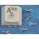 Pendant Eyelet with collar, glue in, platinum colour, per 50
