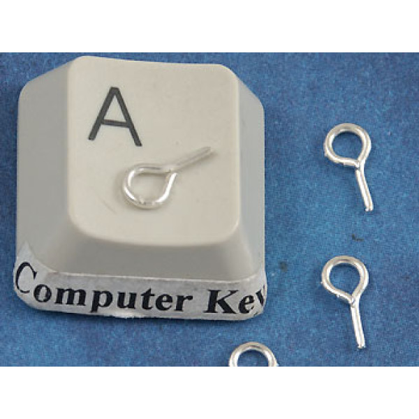 Pendant Eyelet, glue in, silver plate, per 50