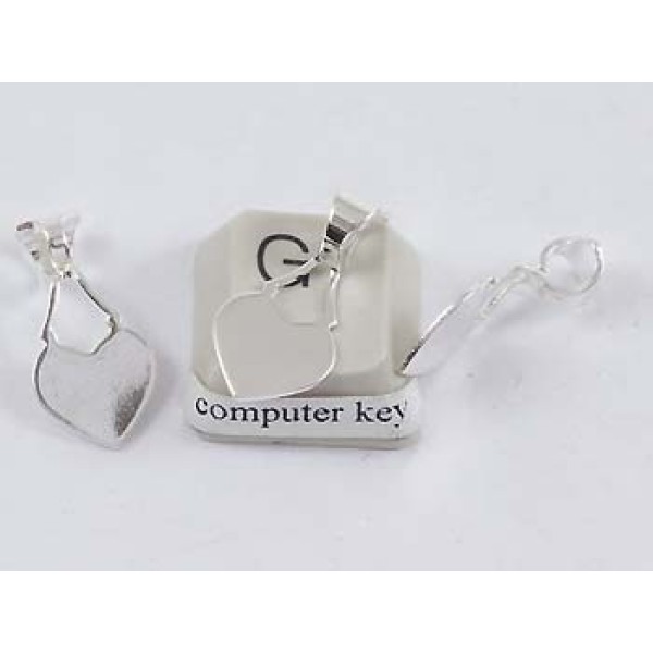 Glue On Loop Bail, silver plate