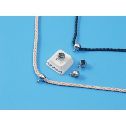 Plain stainless steel Bail with loop, 4mm hole