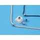 Plain stainless steel Bail with loop, 4mm hole