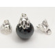 Bell Cap, 7mm, 7 prong, silver plate, per 50