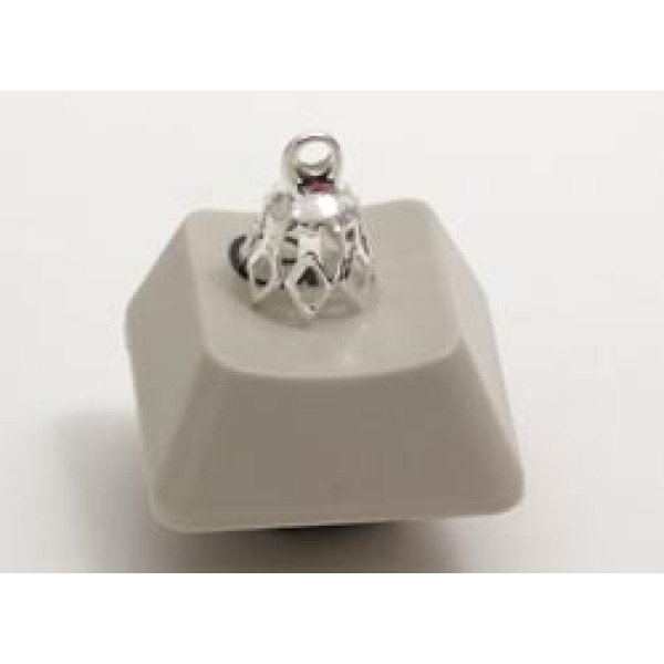 Bell Cap, 7mm, 7 prong, silver plate, per 50
