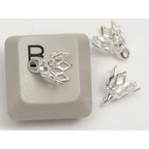 Bell cap, small, double silver plated