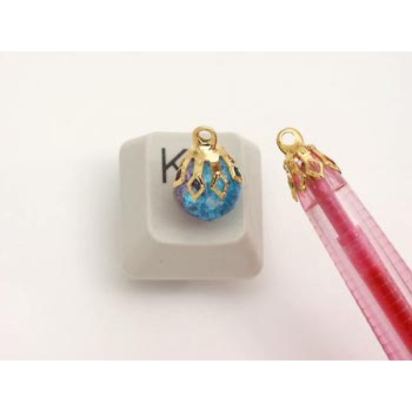 Bell cap, small, gold plate