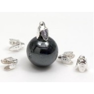 DISCOUNT: Bell cap, tiny 4 leaf, silver plate, bag of 50