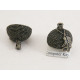 Bell Cap, Acorn Cap, with leaf, 17mm, antiqued bronze