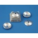 Bead Cap or spacer bead, 13mm cast plain round dome, antiqued silver, per 25