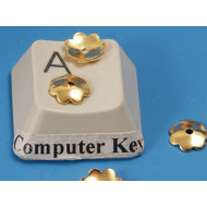 Bead Cap, 6mm, flower, gold colour, bag of 50