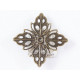 Bead Cap, 35mm, wrap, Flower, Antique Bronze