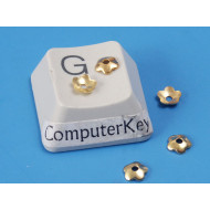 Bead Cap, 4mm, flower, gold plate, bag of 50