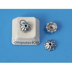 Bead Cap, 5-Leaf, 10mm, antiqued silver, bag of 50
