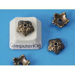 Bead Cap, 5-Leaf, woodland, 10mm, antiqued bronze, bag 50