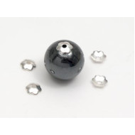 Bead Cap, 4mm, plain daisy flower, silver plated, bag of 100