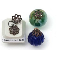 Bead Cap, 8mm, open flower, antique copper, bag of 50