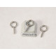 Pendant Eyelet, screw thread, nickel colour 16x8mm, per 100