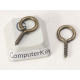 Pendant Eyelet, screw thread, antiqued bronze, 16x8mm, per 100
