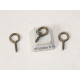 Pendant Eyelet, screw thread, antiqued bronze, 16x8mm, per 100