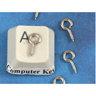 Pendant Eyelet, 10x5mm platinum colour, per 100