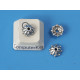 Bead Cap, 8mm, cast flower, platinum colour, bag of 50