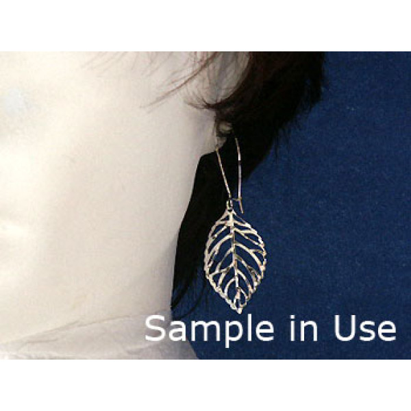 35x20mm Filigree Leaf, silver plate, per 20