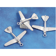 Big Silver Aeroplane pendant,
