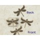 Dragonfly connector, ant. Brass, 2 loops 19x25mm, each
