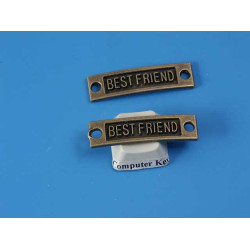 Best Friend connector, 35x9mm, ant. bronze