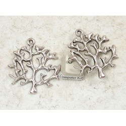 SECONDS 45mm Pendant, Tree, antiqued silver