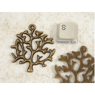 45mm Pendant, Tree, antiqued bronze