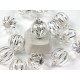 Charm, Bead Cage, silver plate