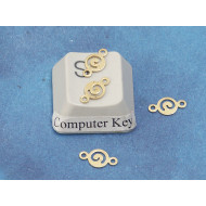 Brass tiny spiral link, 8.5x4.5mm, per 50