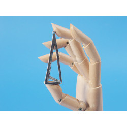 Pendant connector, triangle, 70mm, NF antiqued silver